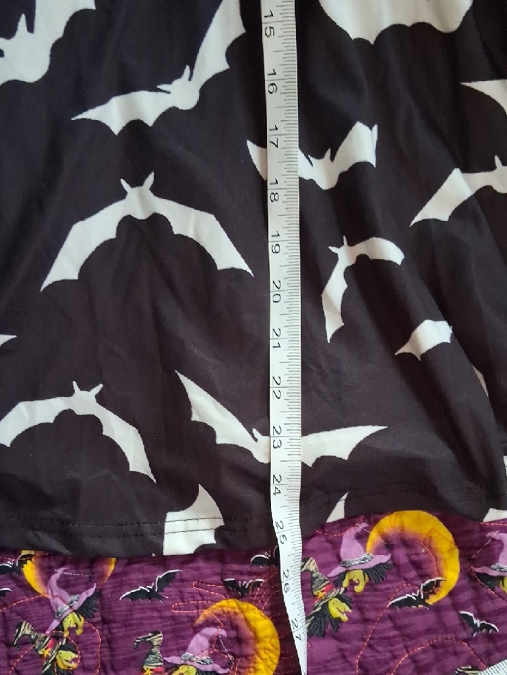 Black and White Bat-Print Women’s Dress Witb Built In Shorts - Picture 4 of 6